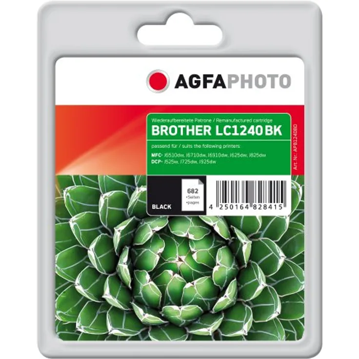 AgfaPhoto APB1240BD Toner für Brother MFCJ6510DW, 682 Seiten, schwarz