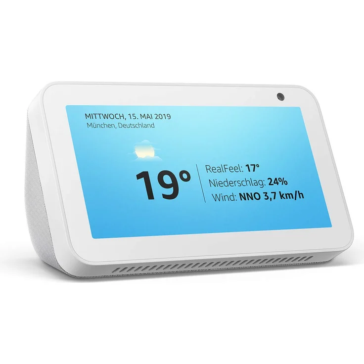 Amazon Echo Show 5 (1. Generation, 2019) Smart Display mit Alexa, durch Alexa in Verbindung bleiben, Weiß – Bild 1