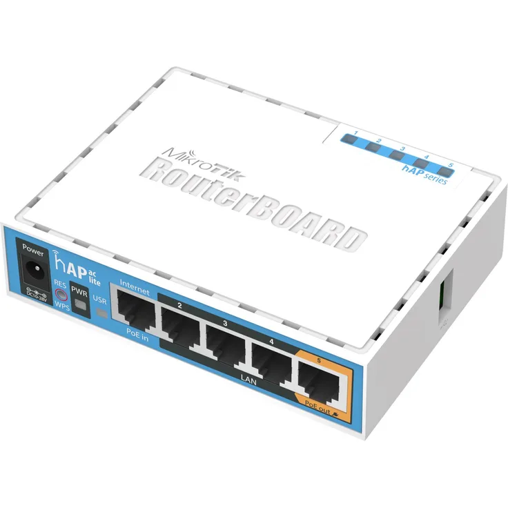 MikroTik RouterBOARD hAP ac lite RB952UI-5AC2ND - Drahtlose Basisstation - 100Mb LAN - 802.11a/b/g/n/ac - Dualband - Gleichstrom