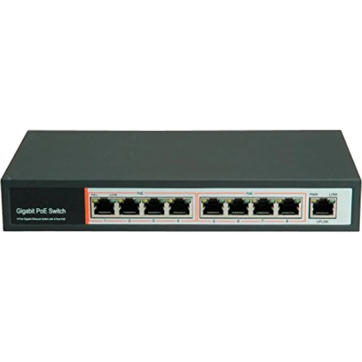 Value 21991194 PoE+ Gigabit Ethernet Switch, 8+1 Ports