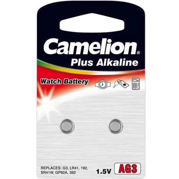 Camelion Alkaline Knopfzelle 1.5V (AG3, LR41, 192, 10er-Pack, Blister)