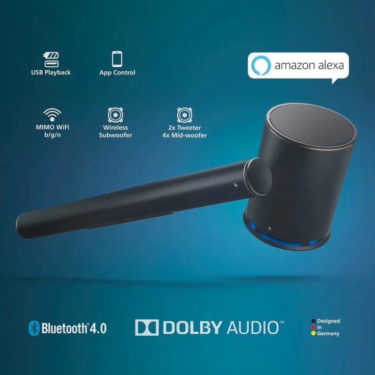 Hama Sirium4000ABT 2.1 Soundbar mit Subwoofer, Amazon Alexa, kabellos/kabelgebunden, geeignet für TV, schwarz (2017) - Preisvergleich – Bild 10