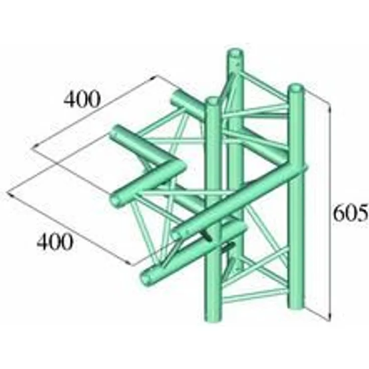 Alutruss Decolock DQ3-PAC44 4-Weg Ecke links