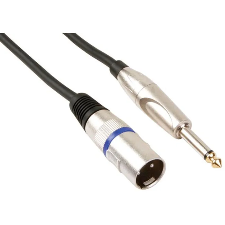 XLR-Kabel 3-polig Stecker auf Klinke 150 cm schwarz