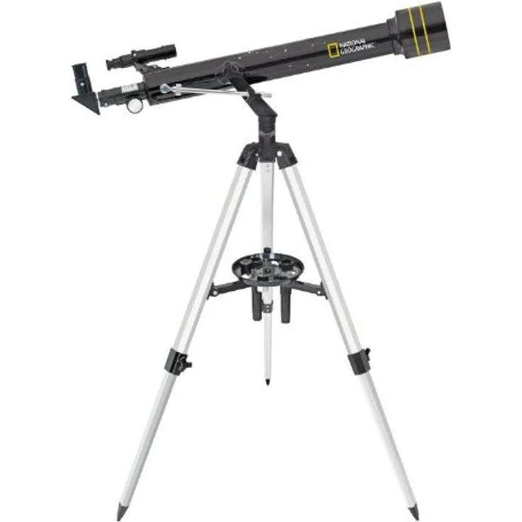 National Geographic Teleskop 60-700 AZ Refraktor mit azimutalem Aluminium Stativ zum Einstieg in die Astronmie inklusive umfangreichem Zubehör – Bild 1