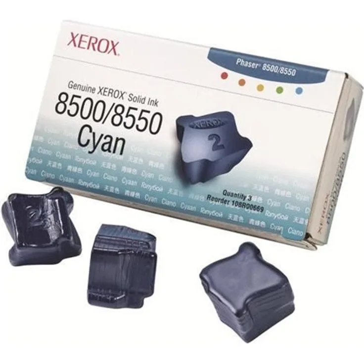 Xerox Genuine Solid Ink 8500/8550 Cyan (3 Sticks)