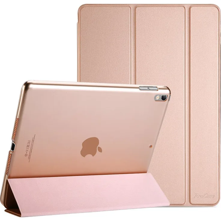 ProCase iPad Air 10.5'' (3rd Gen) 2019 / iPad Pro 10.5'' 2017 Ultra Dünn Schutzhülle, Klapphülle Etui Leicht mit Kickstand, Auto Schlaf- /Aufwachdunktionen -Rosegold