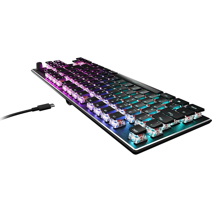 ROCCAT VULCAN TKL - Tastatur - mit Lautstärkerad - backlit - USB - QWERTZ - Deutsch - Roccat Titan Linear Switch (ROC-12-270) – Bild 4