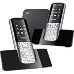 Gigaset SL400A Duo Analog-Telefon schwarz/metall mit AB