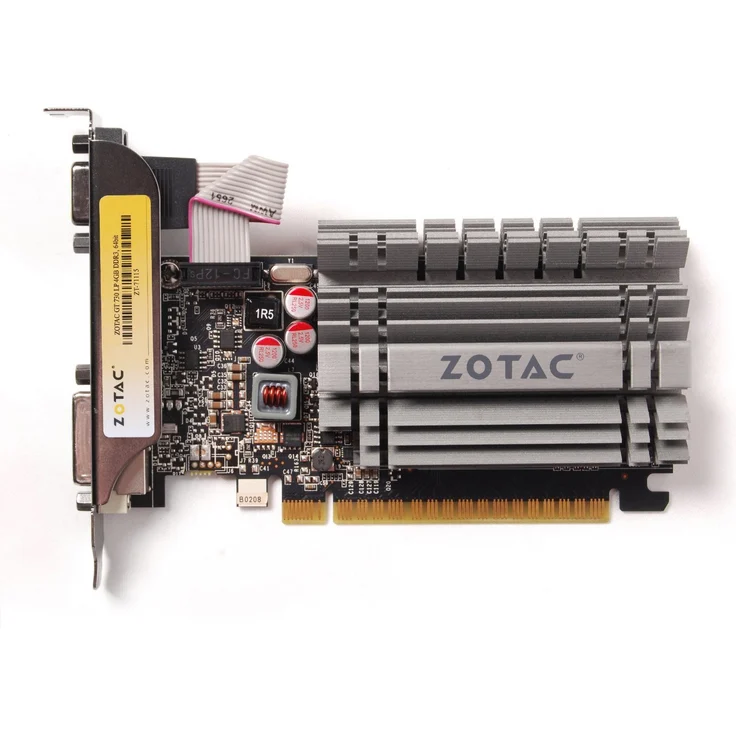 Zotac GeForce GT 730 Zone Grafikkarte (NVIDIA GT 730, 4GB DDR3, 64bit, Base-Takt 902 MHz, 1,6 GHz, DVI, HDMI, VGA, passiv gekühlt) – Bild 2