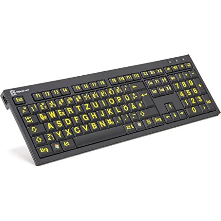 Logickeyboard Nero Slim Line Gelb auf Schwarz