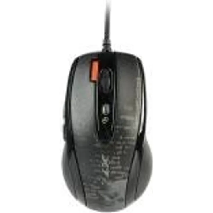A4Tech F5 Maus USB 3000 DPI Schwarz - Mäuse (rechts, USB, 3000 DPI, 3 ms, Schwarz)
