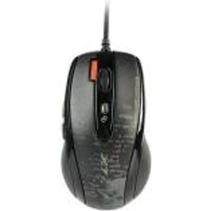A4Tech F5 Maus USB 3000 DPI Schwarz - Mäuse (rechts, USB, 3000 DPI, 3 ms, Schwarz) – Bild 1