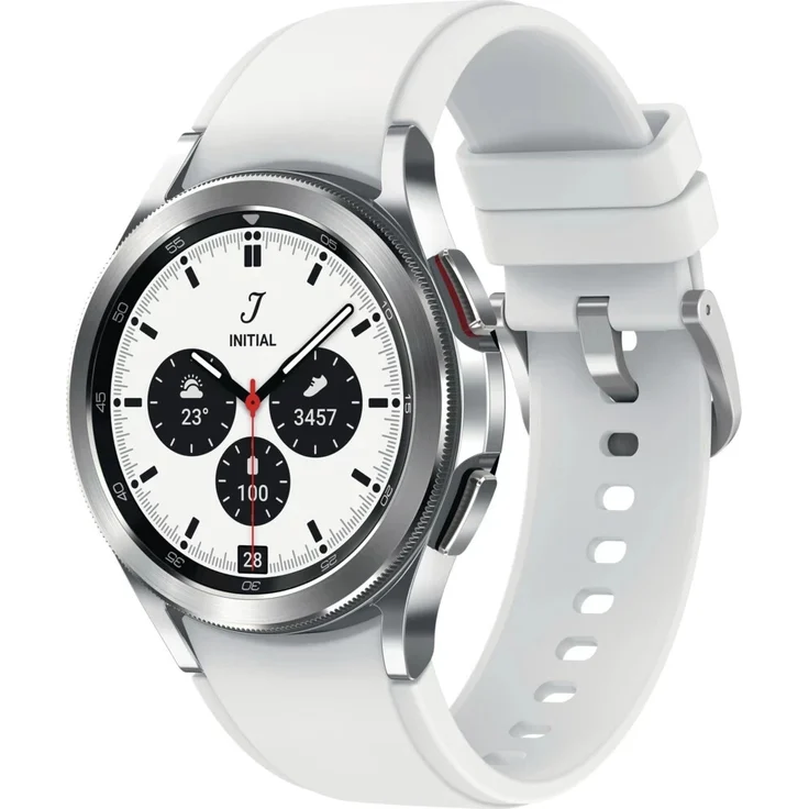 Samsung Galaxy Watch4 Classic LTE Smartwatch Unisex, 42mm, Edelstahlgehäuse, Silver – Bild 3