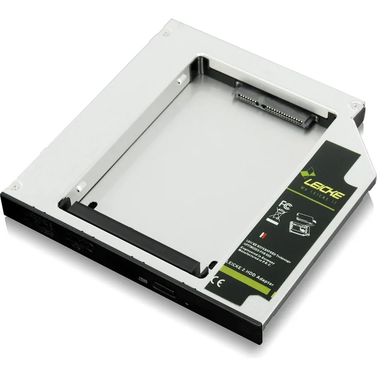 LEICKE DUAL SATA 2.HDD-SSD Universeller SATA-zu-SATA-Festplattenadapter der zweiten Generation für alle 12,7 mm dicken Notebook-Laufwerksschächte |LEICKE mit Hyper-Speed-Technologie (optimiert für SSD) Kompatibel mit IBM ThinkPad,Dell,HP,Lenovo,Acer usw..