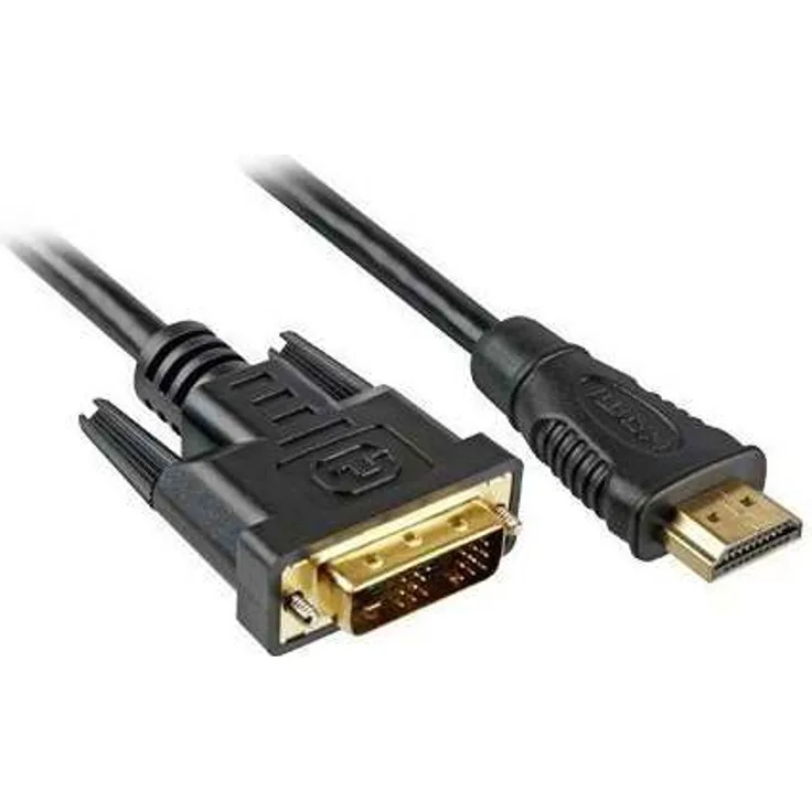 Sharkoon - Videokabel - Dual Link - HDMI / DVI - DVI-D (M) - HDMI, 19-polig (M) - 3,0m - Schwarz (4044951015221)