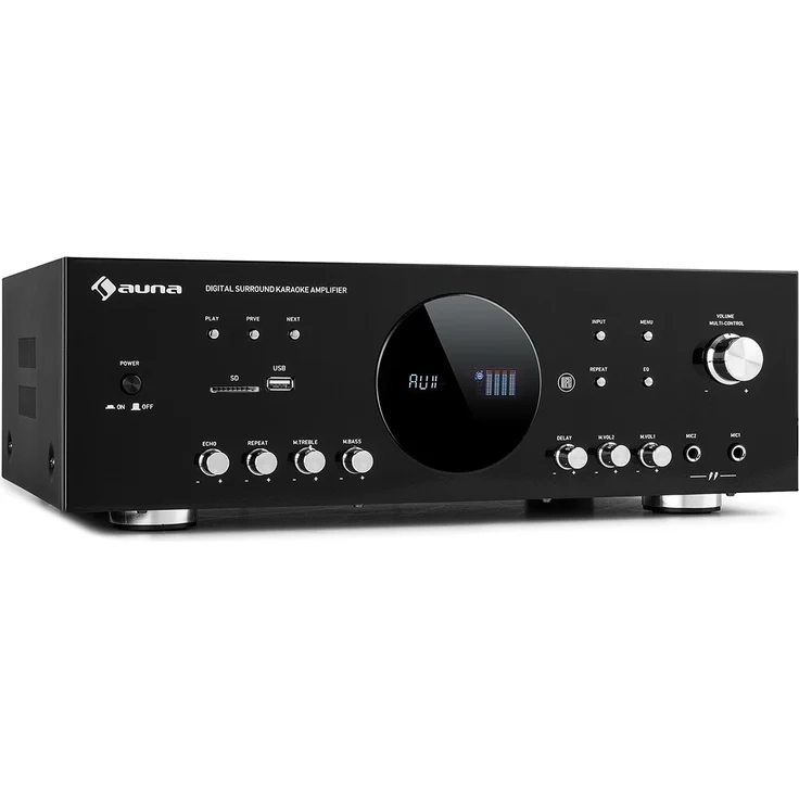 Auna Verstärker Stereo 5.1 Amplifier 2x120W digital Bluetooth Radio USB – Bild 1