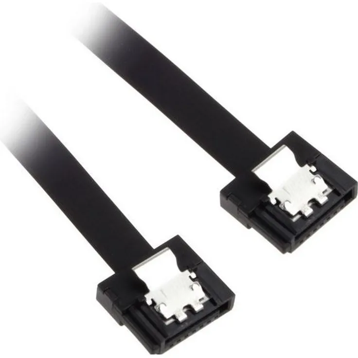 Akasa SUPER SLIM - Serial ATA-Kabel - Serial ATA 150/300/600 - Serial ATA, 7-polig - Serial ATA, 7-polig - 30cm - verriegelt - Schwarz (AK-CBSA05-30BK)