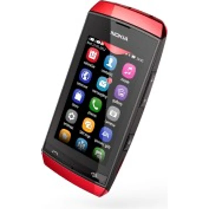 Nokia Asha 305 Smartphone Pixel (7,6 cm Pixel (3 Zoll) Touchscreen, 2 Megapixel Kamera, GPS) rot