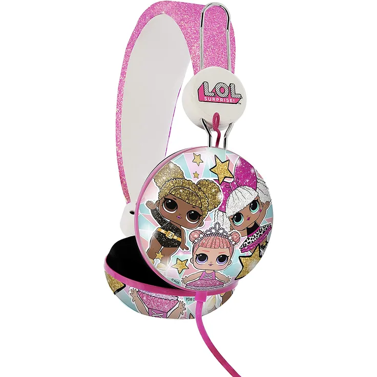 OTL LOL Surprise Glitter Glam Tween Dome On-Ear-Kopfhörer, geeignet für Kinder, pink