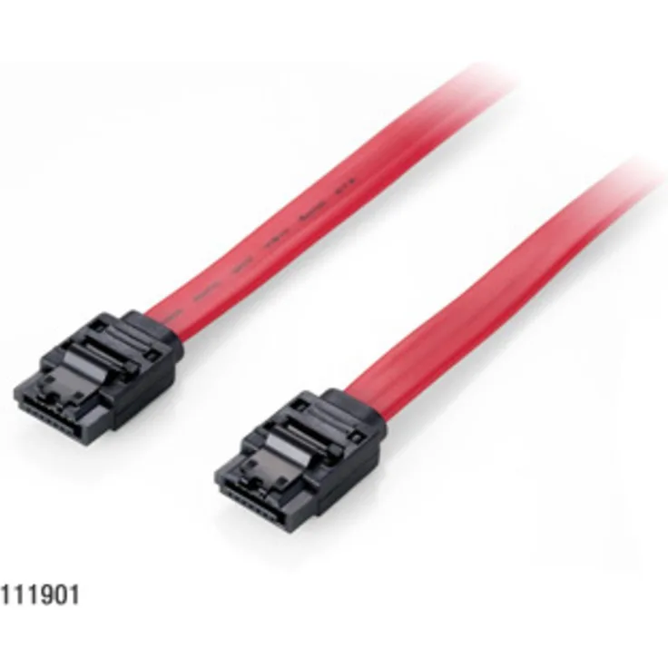 Equip - Serial ATA-Kabel - Serial ATA 150/300/600 - Serial ATA, 7-polig - Serial ATA, 7-polig - 1,0m - Rot (111901)