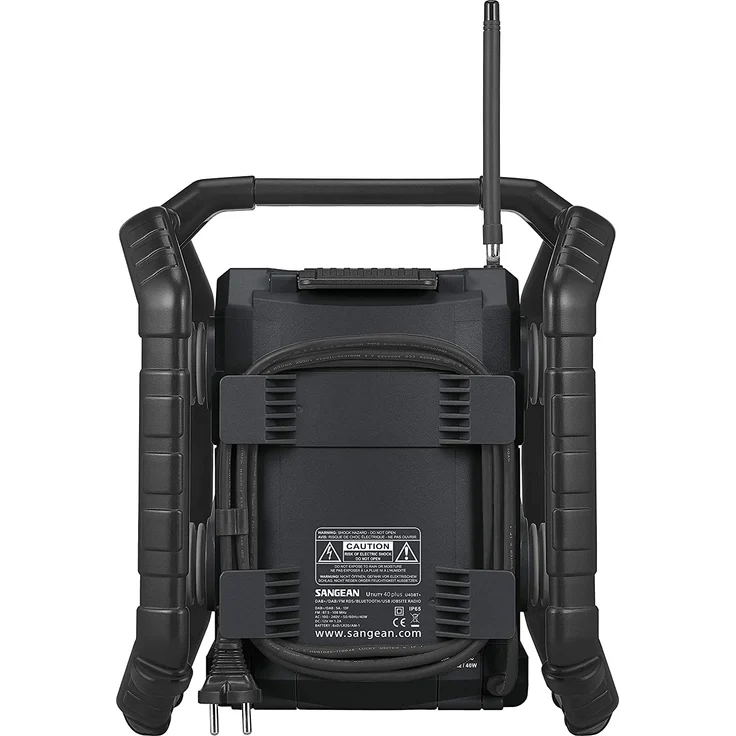 Sangean Utility-40 DBT DAB+ Baustellenradio AUX, Bluetooth, DAB+, UKW, USB Akku-Ladefunktion, wiederaufladbar, wasserdicht, stoßfest Schwarz (A500422) – Bild 2