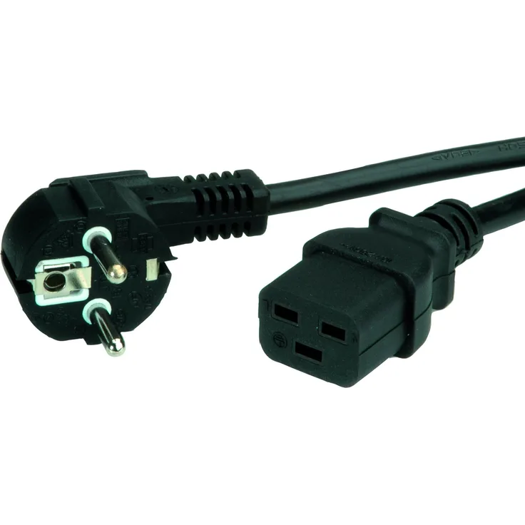 Value Netzkabel Schutzkontakt- IEC320-C19 16A, schwarz, 2,0 m