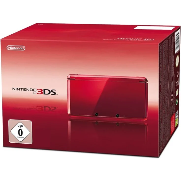 Nintendo 3DS Metallic Rot 256MB & 2GB Speicherkarte – Bild 1