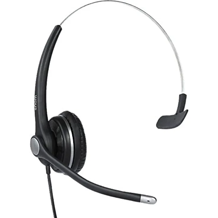 Snom Headset A100M For D3x5-7x0-D7x5 Phones (300° Flexible Boom, Passive Noise Cancelling Microphone, Superior Wideband Sound Thanks To Optimised Speaker Tuning) Black