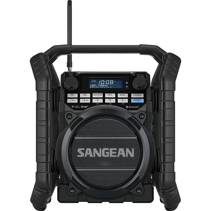 Sangean Utility-40 DBT DAB+ Baustellenradio AUX, Bluetooth, DAB+, UKW, USB Akku-Ladefunktion, wiederaufladbar, wasserdicht, stoßfest Schwarz (A500422) – Bild 1