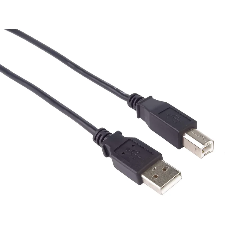 PremiumCord USB 2.0 High Speed Kabel M/M 1m, A Stecker auf B Stecker, USB Verbindungskabel für Scanner usw, Doppelt geschirmt, AWG28, Farbe schwarz, Länge 1m