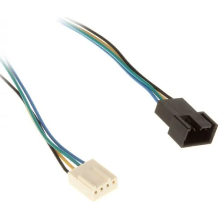 InLine Lüfterkabel Verlängerung PWM, 4pol Molex Stecker/Buchse, 0,3m (33328A)