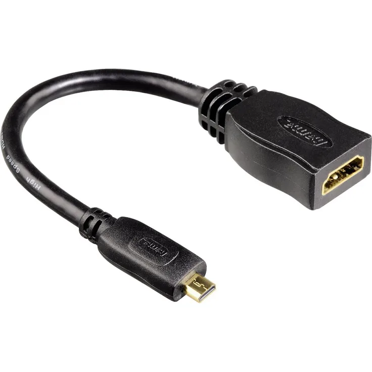Hama HDMI-Kabeladapter (Typ D (Micro) Stecker-Typ A Kupplung)
