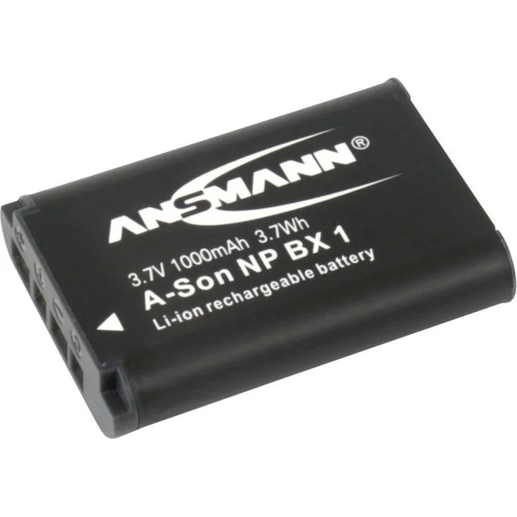 ANSMANN Li-Ion Akku A-Son NP BX1 3 7V - Typ 1000mAh - Leistungsstarke Akkubatterie für Foto Digitalkameras - der perfekte Ersatzakku für Sony Digicam uvm.