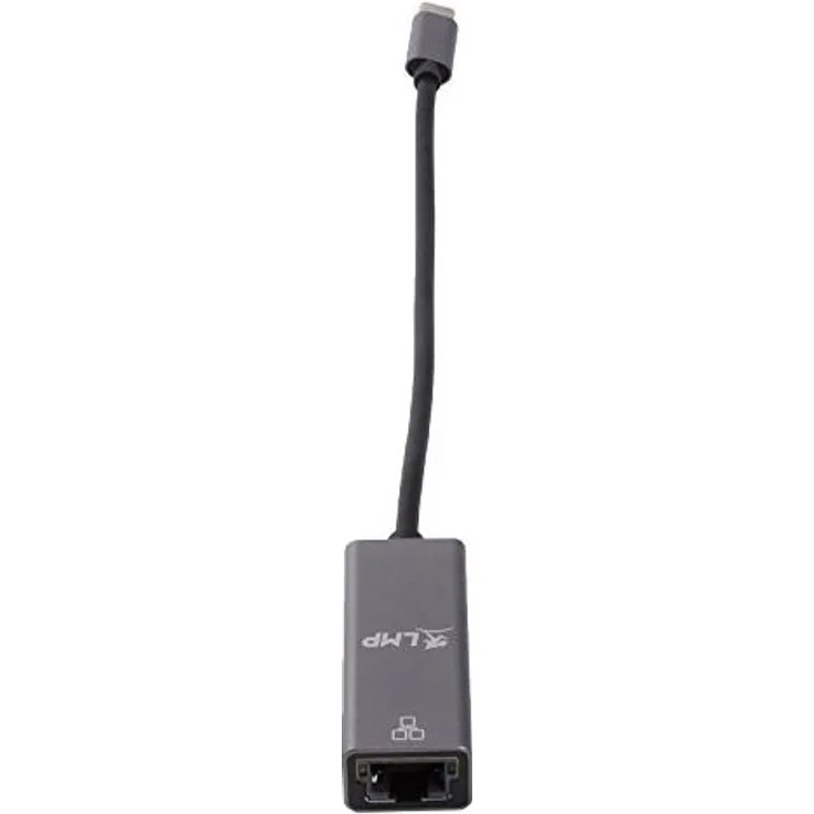LMP 16003 - Kabelschnittstellen--Adapter (USB-C, Gigabit Ethernet, Male Connector-Female Connector, Grau)