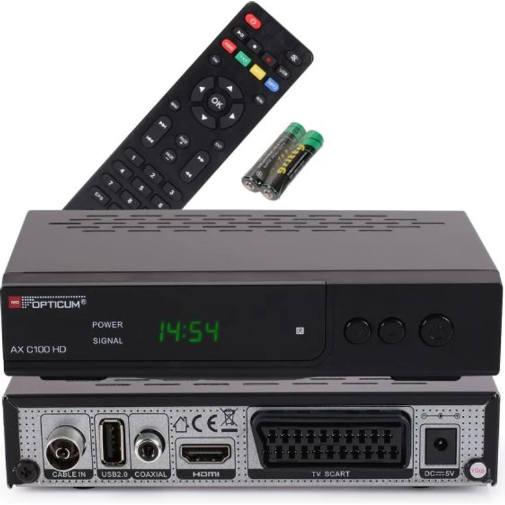 Opticum AX C100 HD DVB-C Digital Kabel Receiver HDTV, DVB-C, HDMI, SCART, PVR, USB schwarz – Bild 3