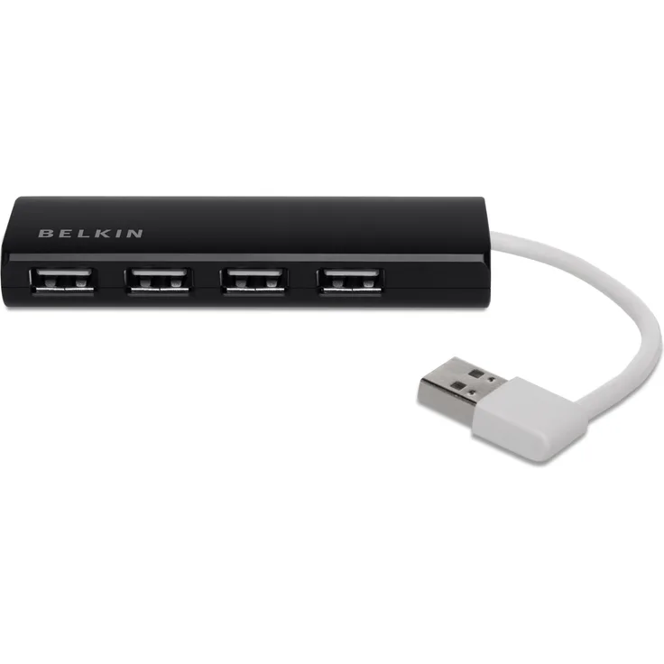 Belkin F4U042bt USB 2.0 Hub, 1:4, Slim, Passiv schwarz