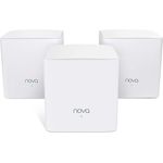 Tenda Nova MW5s (3er Pack) echtes Dual-Band Mesh WLAN (bis zu 300m², AC1200, Alexa, Gigabit LAN-- WAN, QoS, für Häuser, Büros, Wohnungen) Ersetzt Router, Powerline & Repeater