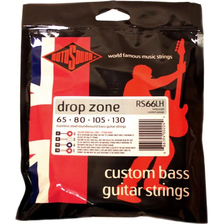 Rotosound Edelstahlsaiten für Bässe Runddraht Custom 65 80 105 130