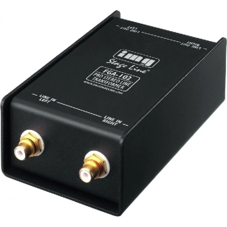 IMG STAGELINE FGA-102 Professioneller Stereo-Line-Übertrager schwarz – Bild 1