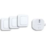 Smartwares 3 x fernbedienbare Funk-Wandschalter inkl. Empfänger, Drahtloser Lichtschalter