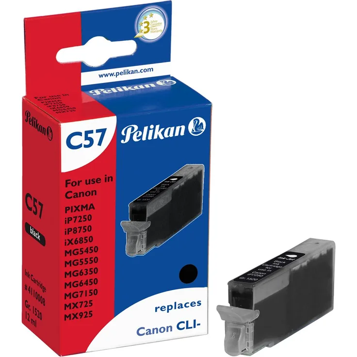 Pelikan Druckerpatrone C57 ersetzt Canon CLI-551BK XL, Schwarz