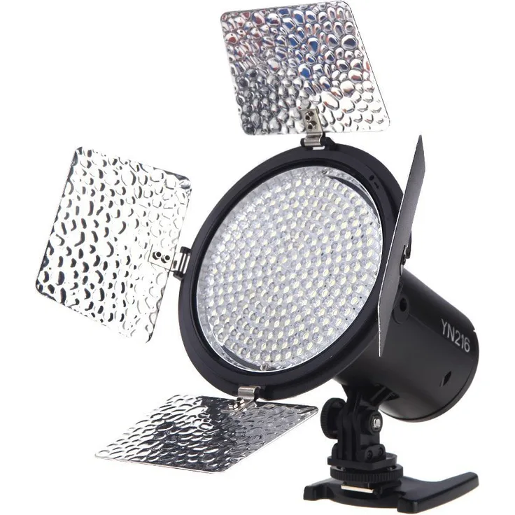 Yongnuo YN216 LED Videoleuchte Videolicht Kameralicht 2000LM für Canon Nikon Sony DSLR Digicams und Camcorder (216 LED-Zellen)