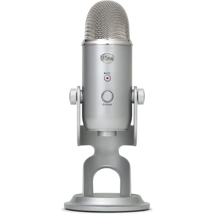 Blue Microphones Yeti USB-Mikrofon für Aufnahme und Streaming auf PC und Mac, verstellbares Stativ, Plug und Play - Silber