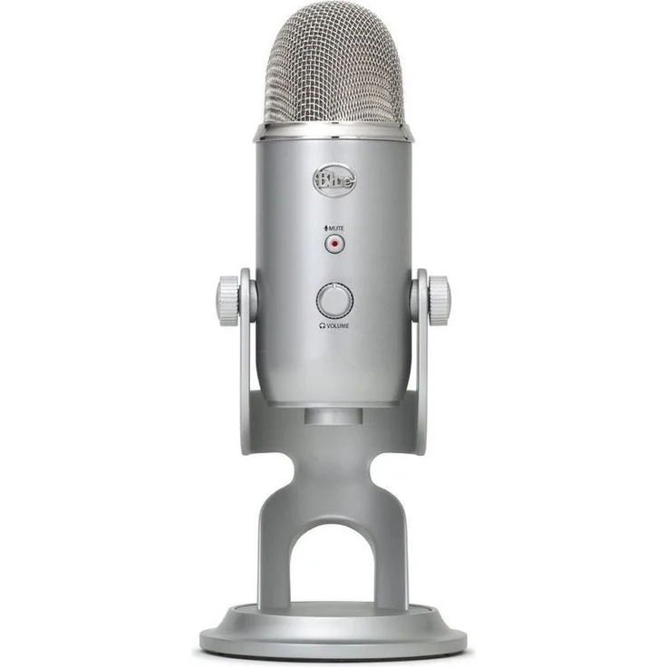 Blue Microphones Yeti USB-Mikrofon für Aufnahme und Streaming auf PC und Mac, verstellbares Stativ, Plug und Play - Silber – Bild 1
