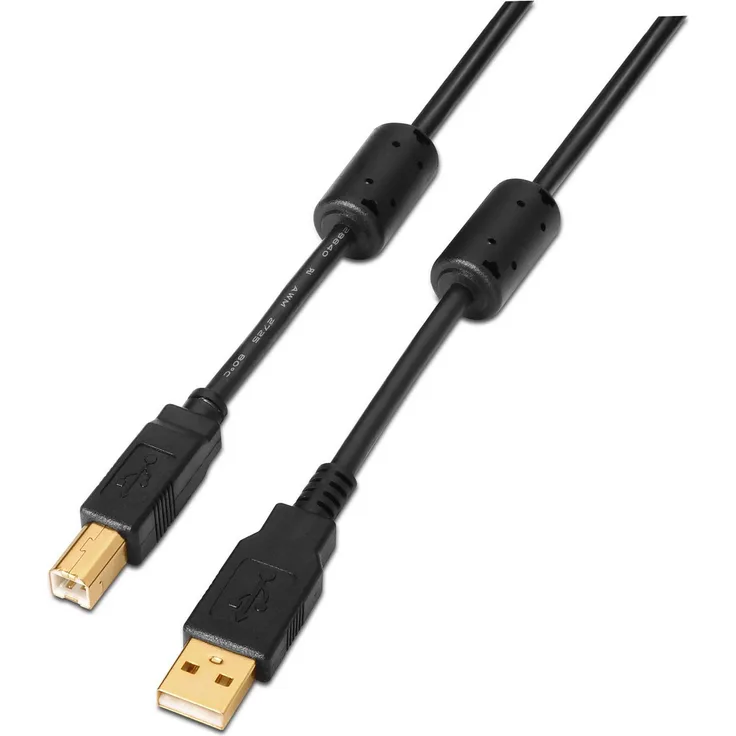 AISENS A101  0009  USB 2.0 Drucker Kabel mit Ferrit 2 m, schwarz - Preisvergleich