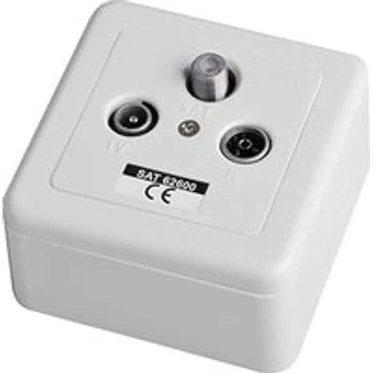 DUR-line 62600 SATAntennendose Class A, Enddose, weiß