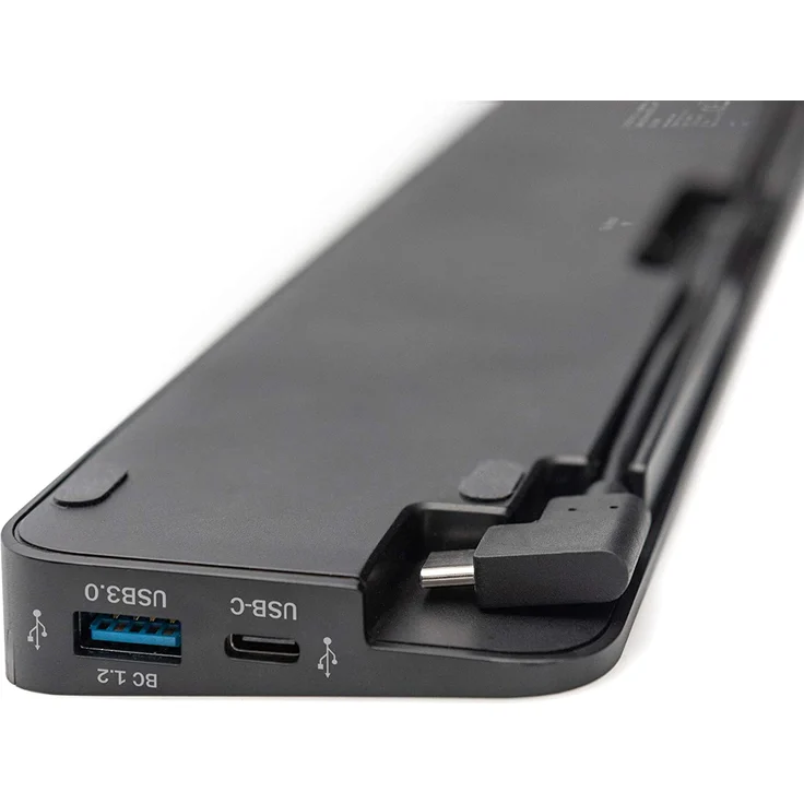 DIGITUS 14'' Multiport Docking-Station - USB-C Dock 14 Ports - DP HDMI VGA, RJ45, 5x USB, Ladeport, Cardreader - Schwarz – Bild 4