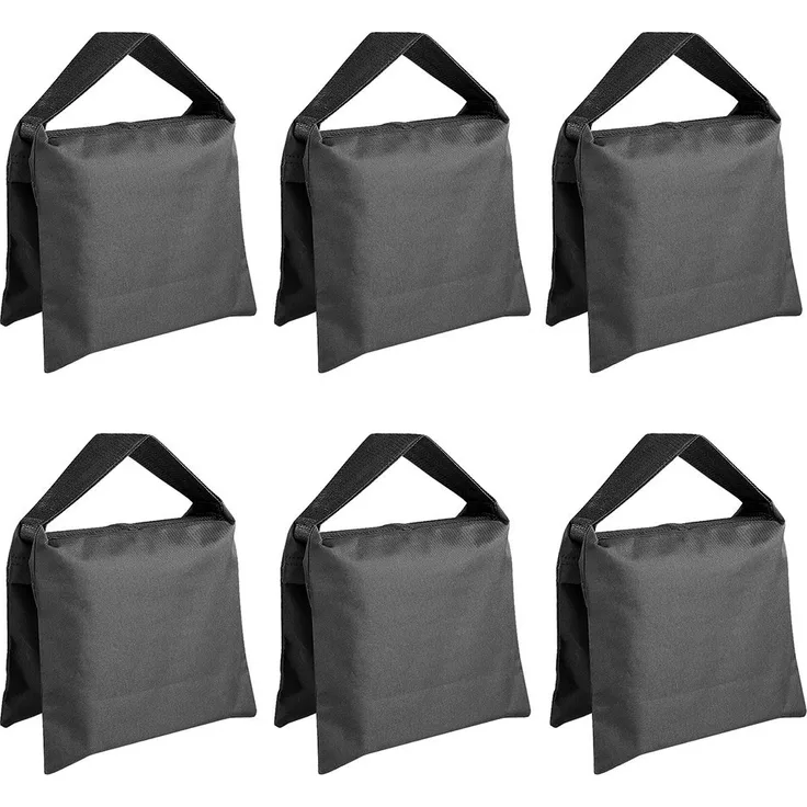 Neewer 6 Pack schwarz sand BAG Fotografie Studio Video Stage Film Satteltasche für Lichtstative Boom Arme Stative