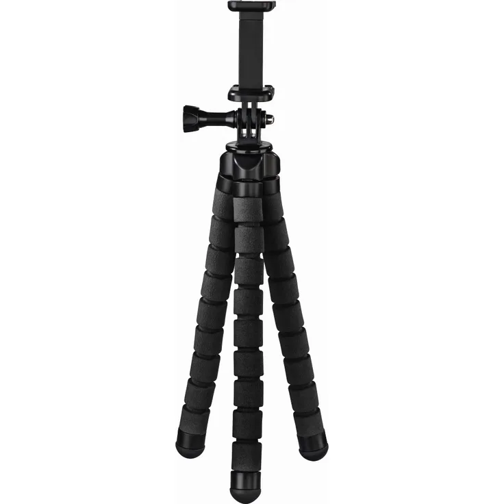 Hama Flex Smartphone-Action Camera 3Bein(e) Schwarz Stativ - Stative (Smartphone-Action Camera, 3 Bein(e), 26 cm, Schwarz, 9 cm, Aluminium)